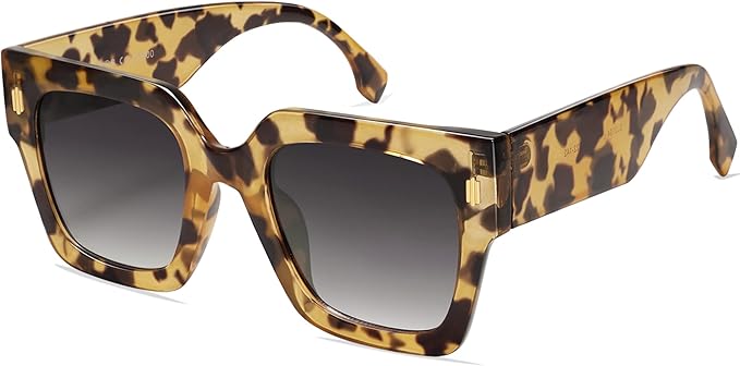 SOJOS Vintage Oversized Square Sunglasses for Women,Retro Womens Luxury Big Large Sun Glasses UV400 SJ2194