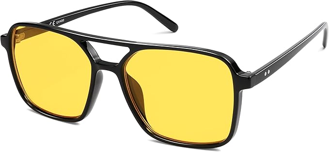 SOJOS Trendy Vintage Aviator Square Sunglasses For Womens Mens Retro 70s UV400 Women Sun Glasses SJ2327