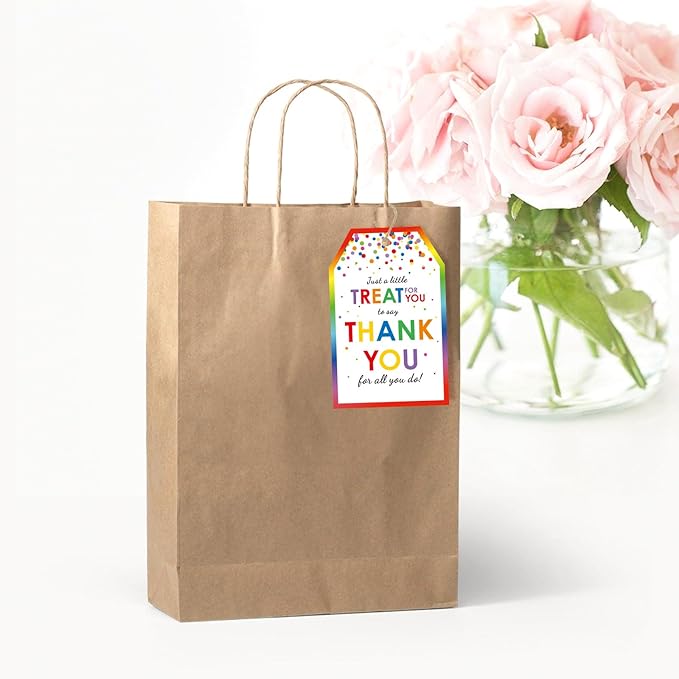 G2PLUS Thank You Tags, 50PCS Thank You for All You Do Tags, Colorful Dots Treat Thank You Tag, Thank You Paper Gift Tag with String for Present Wrapping, Gift Bags, Party Favors