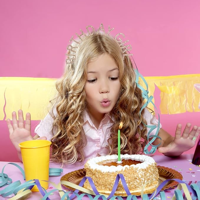 AOPRIE Birthday Girl Crown for Women with Flower Sash Gold Happy Birthday Tiara for Women Headband Princess Crown Rhinestone Accessories