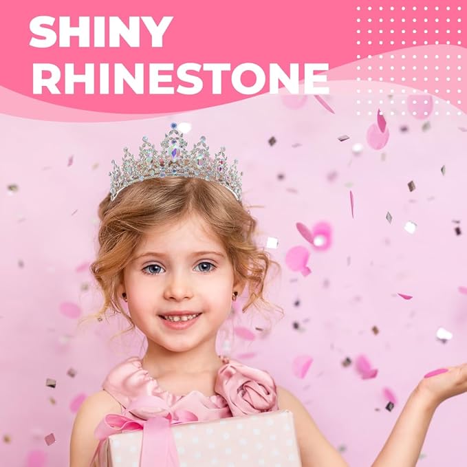 Tiara Crown for Women, Headband Hair Accessories for Birthday Wedding Party Costume