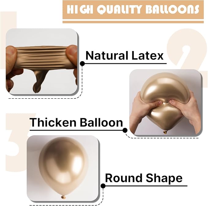 PartyWoo Chrome Gold Balloons 85 pcs Metallic Balloons Different Sizes Pack of 18 12 10 5 Inch Gold Balloon Arch Kit Balloon Garland for Birthday Christmas Baby Shower Party Decorations Gold-G127