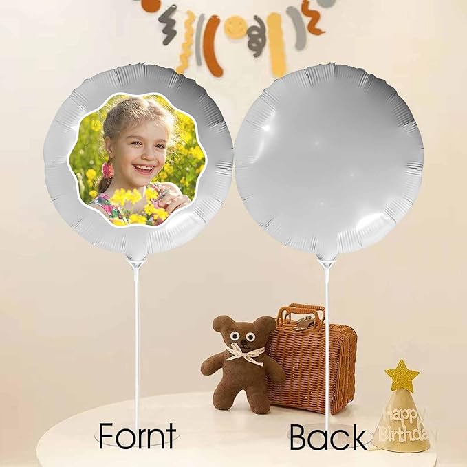 DIYKST Custom 18" Balloons with Logo Personalized Balloon with Photo Text Face on Balloon Design Your Own Balloons