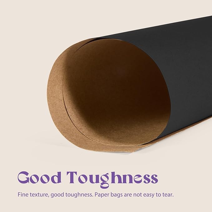 MESHA Black Paper Gift Bags 5.25x3.75x8 Inch 20pcs Small Paper Kraft with Handles Bulk,Grocery Shopping Wedding Party Favor Bag