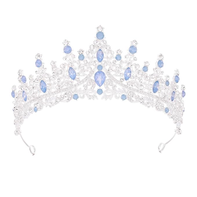 Baroque Tiara for Women Crystal Queen Crowns Rhinestone Princess Tiaras for Girl Wedding Headband for Bride Hair Accessories for Halloween Costume Birthday Party Prom Mother's Gifts