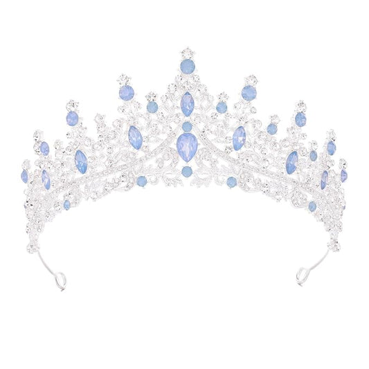 Baroque Tiara for Women Crystal Queen Crowns Rhinestone Princess Tiaras for Girl Wedding Headband for Bride Hair Accessories for Halloween Costume Birthday Party Prom Mother's Gifts