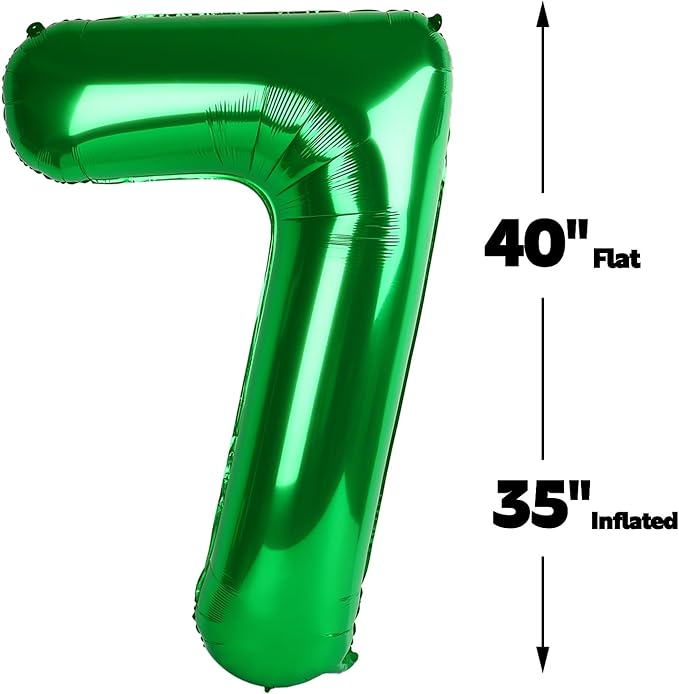Green Number 17 71 Birthday Balloon 40 Inch, Digital Balloons for 17 71 Party Celebration Decorations Supplies, Mylar Foil Numbers Balloon for 17 71 Wedding Anniversary
