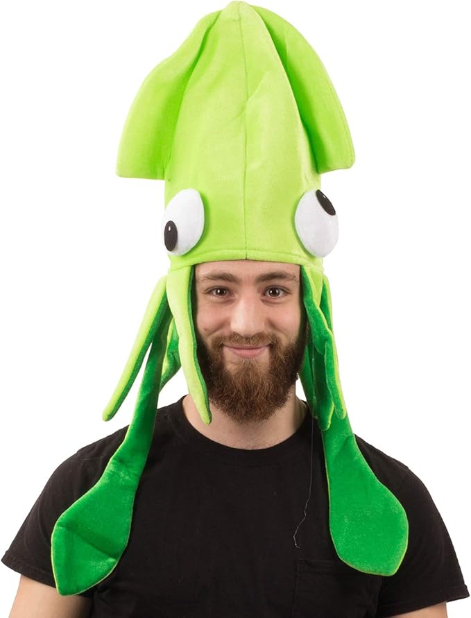 Funny Party Hats Squid Hat - Funny Fun and Crazy Hats in Many Styles