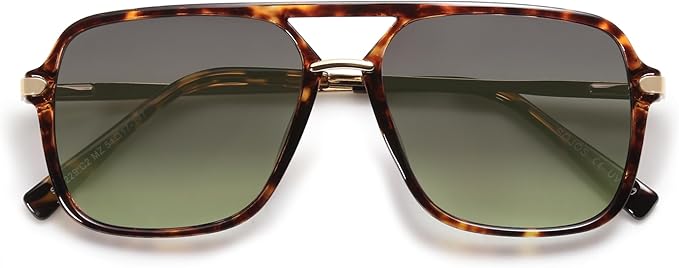 SOJOS Sunglasses for Women & Men, Square, Retro, Polarized Lens, Trendy Aviator, 90s Shades