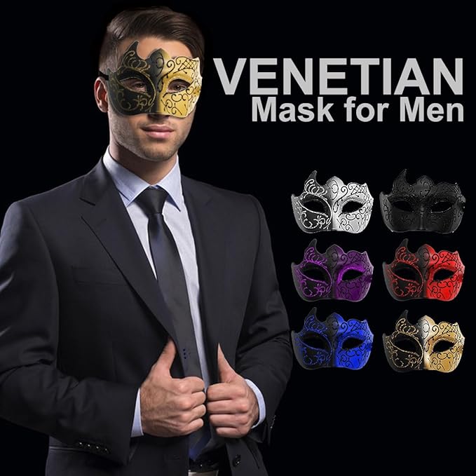 Masquerade Masks for Women Men Couple Lace Eye Mask for Venetian Carnival Halloween Party Ball Prom Costume Mardi Gras