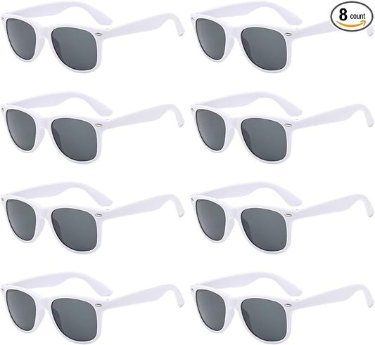 Pibupibu Neon Colors Party Favor Supplies Unisex Sunglasses Pack of 8