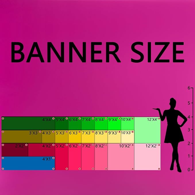 Personalized Custom Banner for Indoor/Outdoor Custom Banners and Signs with Photo or Text Customized Gifts for Christmas Birthday Parties Ornament (6' X 2')