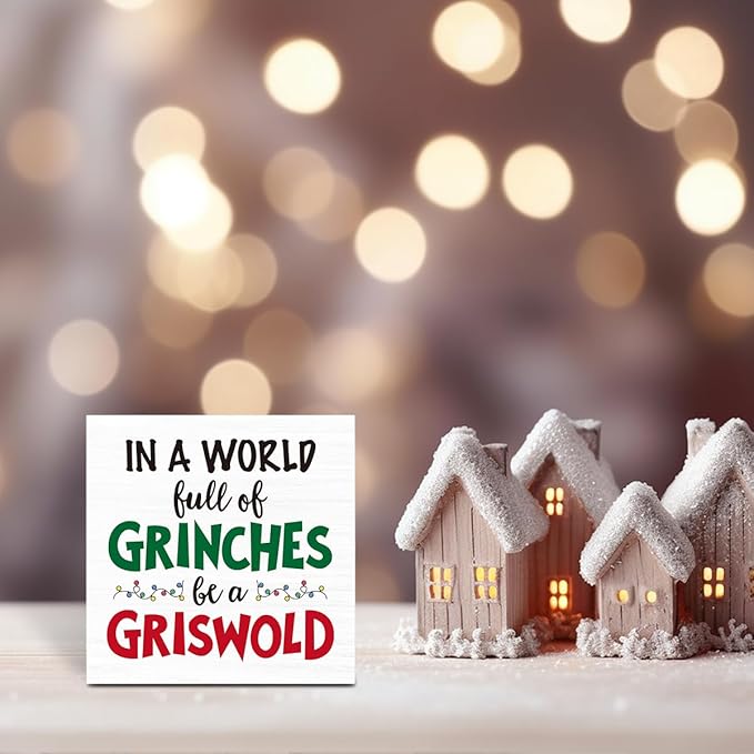 Christmas Vacation Decorations for Home Bathroom Funny Xmas Vacation Decor for Office Living Room Christmas Holiday Decor Room 5 X 5 Inch