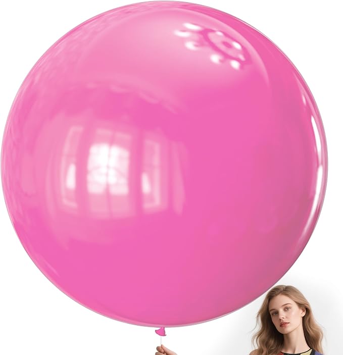KAWKALSH Pink Balloons 9pcs 36 Inch Extra Large Big Jumbo Giant Matte Pink Balloons for Baby Shower Valentine's Day Princess Bridal Shower Bachelorette Birthday Party Decorations
