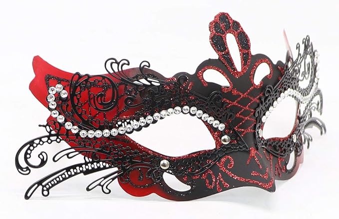 Coolwife Couples Masquerade Masks Metal Venetian Mardi Gras Party Evening Prom Costume Mask