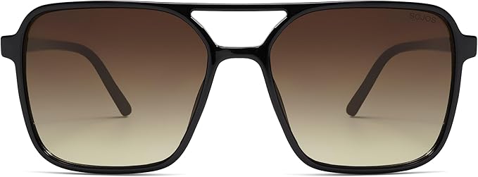 SOJOS Trendy Vintage Aviator Square Sunglasses For Womens Mens Retro 70s UV400 Women Sun Glasses SJ2327