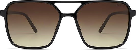 SOJOS Trendy Vintage Aviator Square Sunglasses For Womens Mens Retro 70s UV400 Women Sun Glasses SJ2327