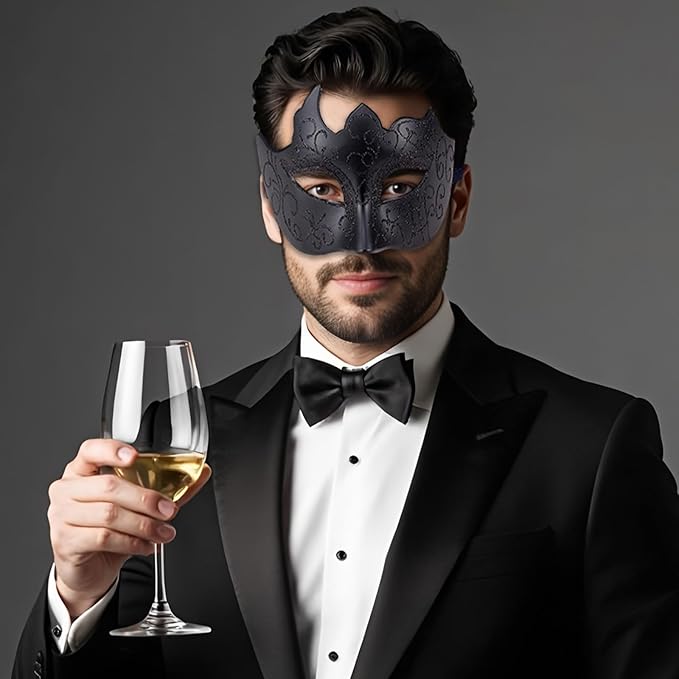 Couple Masquerade Mask Set, Venice Party Mask, Ancient Greek Roman Warrior Venetian Half Face Masks