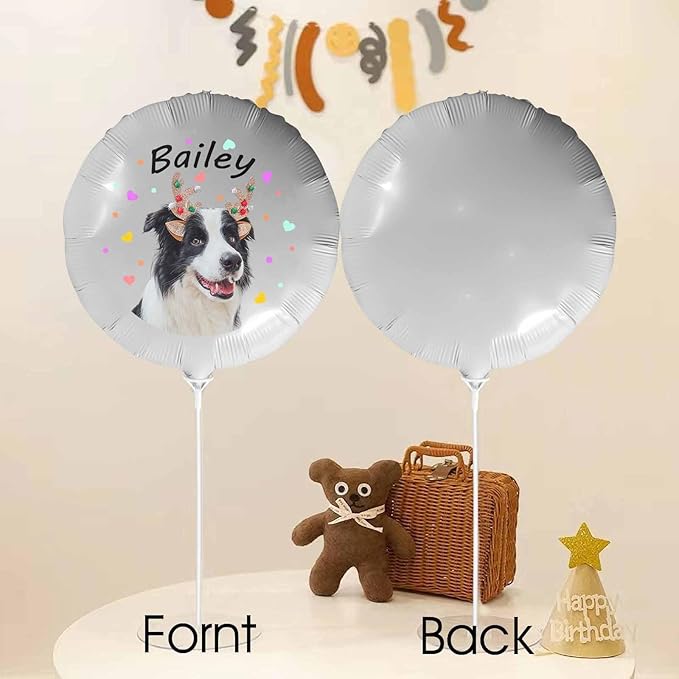 DIYKST Custom 18" Balloons with Logo Personalized Balloon with Photo Text Face on Balloon Design Your Own Balloons