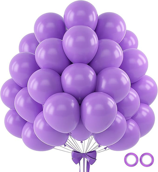 110pcs Purple Balloons 12 Inch Dark Purple Latex Balloon Arch Kit for Birthday Baby Shower Anniversary Graduation Wedding Party Decorations