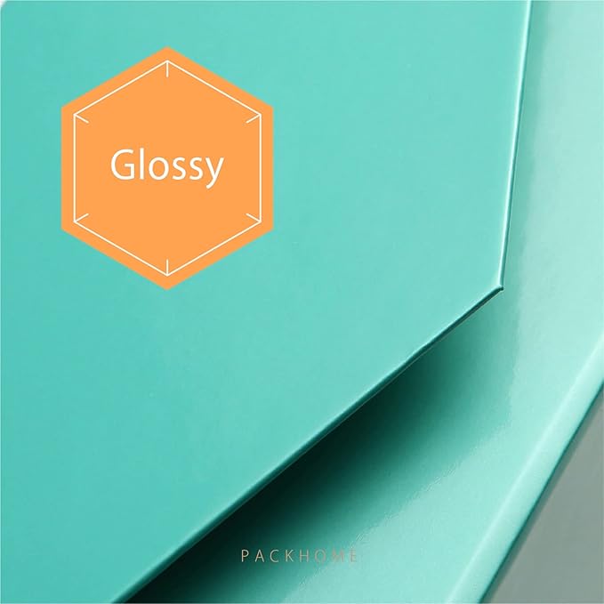 PACKHOME Large Gift Box with Lid 13.5x9x4.1 Inches, Sturdy Collapsible Gift Box with Magnetic Closure (Glossy Green)
