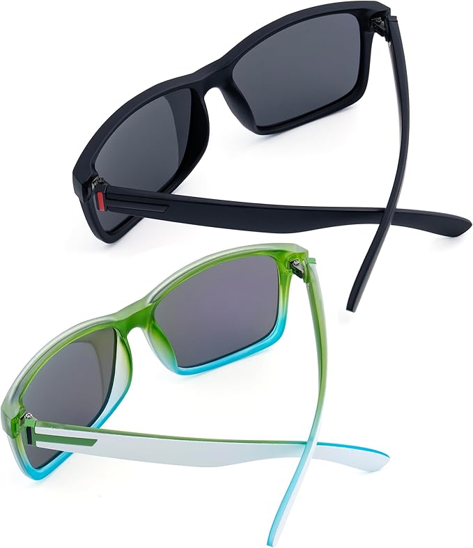 LECKIRUT Vintage Polarized Sunglasses for Men Women Retro Oversized Square Mirror Sun Glasses