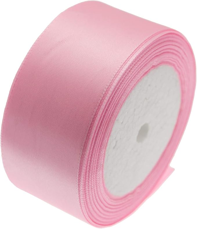 ATRBB 25 Yards 1-1/2 inch Wide Satin Ribbon Perfect for Wedding,Handmade Bows and Gift Wrapping(Pink)