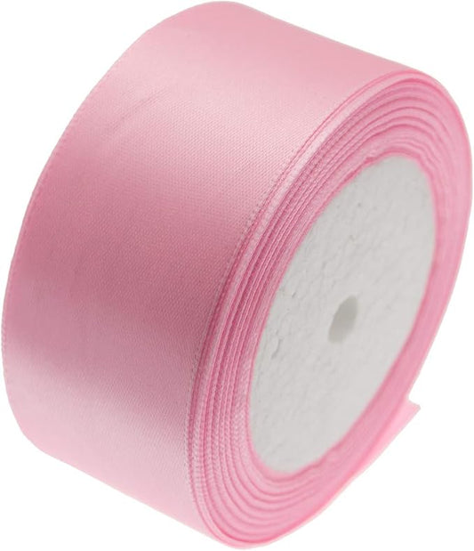 ATRBB 25 Yards 1-1/2 inch Wide Satin Ribbon Perfect for Wedding,Handmade Bows and Gift Wrapping(Pink)