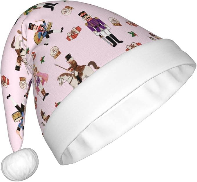 Christmas Santa Hat for Adults,Holiday Unisex Xmas Hat for New Year Party Headwear