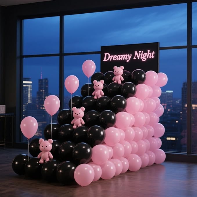 Pink Balloons 100 Pack, 12 Inch Latex Helium Pink Balloons Garland for Elegant Birthday Wedding Baby Shower Graduation Arch Party Decorations