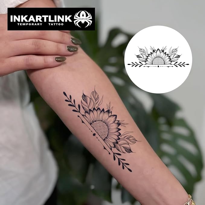 INKARTLINK semi-permanent temporary tattoos, realistic arm tattoos, waterproof and non-reflective, exquisite packaging, unique design (Armband 3)