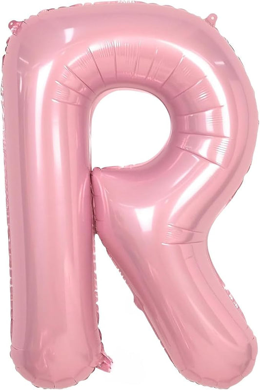 Pink Letter R Balloons, 40 Inch Mylar Helium Large R Balloon for Birthday Party Anniversary Decorations