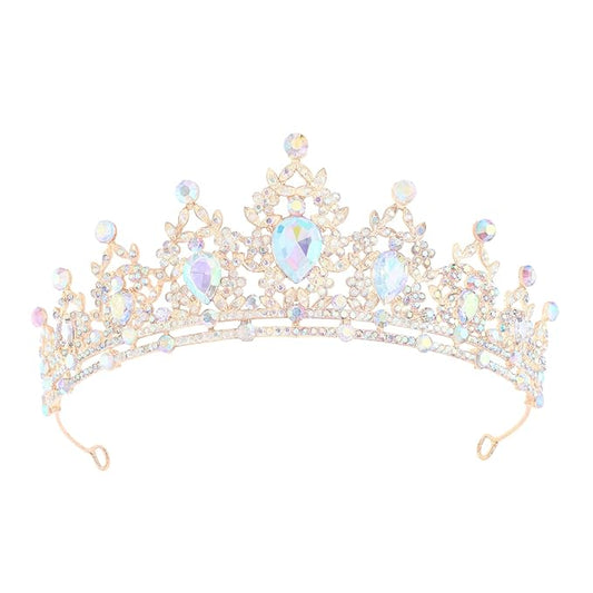 Princess Tiara and Crown for Women Wedding Tiaras for Bridal girls Tiaras and Crystal Crowns Rhinestone Headband Metal Hair Accessories for Costume Birthday Party Prom Gifts