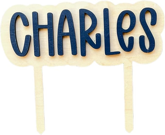 Personalized Name Cake Topper, Baby Shower, Birthday, First Birthday Party Decor, 2 Sizes, Many Fonts and Colors