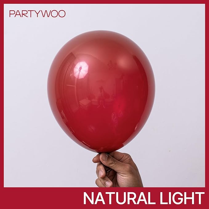 PartyWoo Burgundy Balloons, 85 pcs Wine Red Balloons Different Sizes Pack of 18 Inch 12 Inch 10 Inch 5 Inch Maroon Balloons for Balloon Garland or Balloon Arch as Birthday Party Decorations, Red-Y62