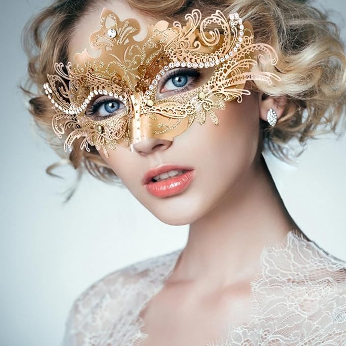 Coddsmz Couple Masquerade Mask Set - Venetian & Mardi Gras Mask for Women & Men