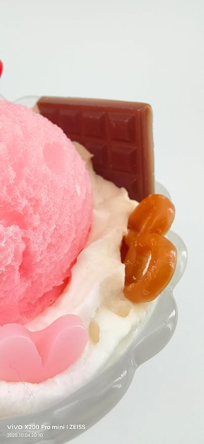 Generic Ice Cream Aromatherapy Candles, Glass Goblet, Decorative Dessert Shape, Fruit Fragrance, Christmas Birthday Festival Gift (Vanilla Raspberry)