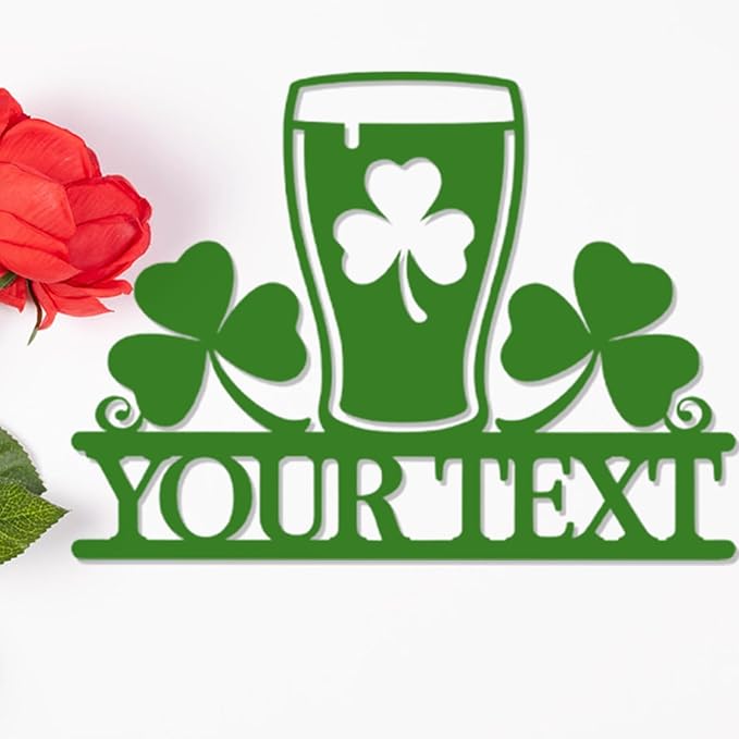 Custom LED Irish Pub Sign - Personalized Metal Wall Art for Bar, Tavern, Basement, Man Cave, St. Patrick’s Day Decor, Unique Gift for Men, Dad, Grandpa, Beer Enthusiasts