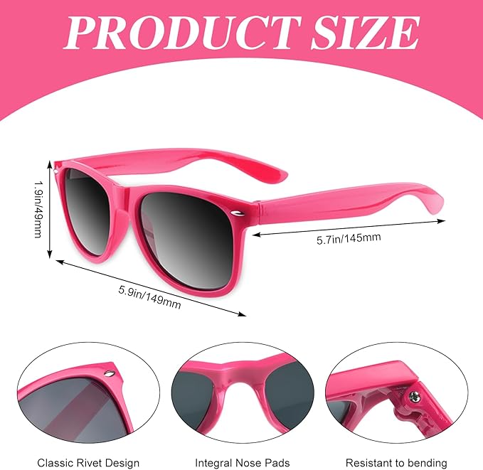 Colorful Party Sunglasses Bulk 20 Packs for Wedding Beach Summer Pool Party Supplies Goodie Bags Stuffers
