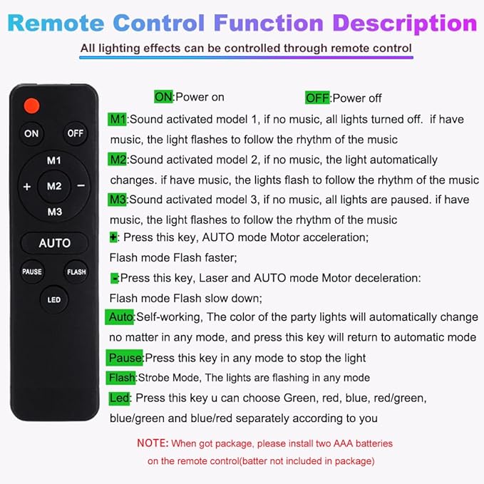 Disco Ball Lights for Parties, Party Dj Lights 3 Magic Ball Sound Activated Strobe Stage Disco Dj Light with Remote Control for Home Karaoke Dance Birthday Wedding Club Party Decoration