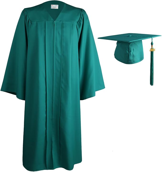 OSBO GradSeason Matte Graduation Cap and Gown 2025 Set with Tassel for High School & College 10 Colors