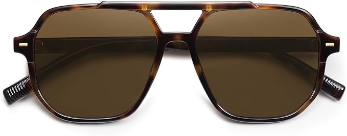 SOJOS Retro Trendy Aviator Polarized Sunglasses Men Women Vintage 70s Square Stylish Frame Sun Glasses SJ2283
