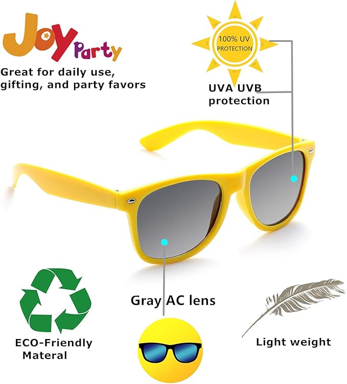 Eyegla Sunglasses Bulk Adults Party Sunglasses 80s Glasses Shades for Party Favors 8/10/20/30Pack