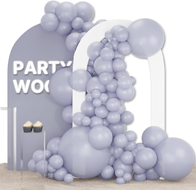 PartyWoo Dusty Blue Balloons 100 pcs Different Sizes of 18 12 10 5 Inch Light Boho Blue Balloon Arch Kit Garland for Graduation Wedding Baby Shower Graduation Birthday Party Decorations Blue-F51