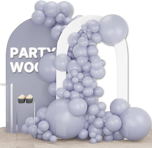 PartyWoo Dusty Blue Balloons 100 pcs Different Sizes of 18 12 10 5 Inch Light Boho Blue Balloon Arch Kit Garland for Graduation Wedding Baby Shower Graduation Birthday Party Decorations Blue-F51