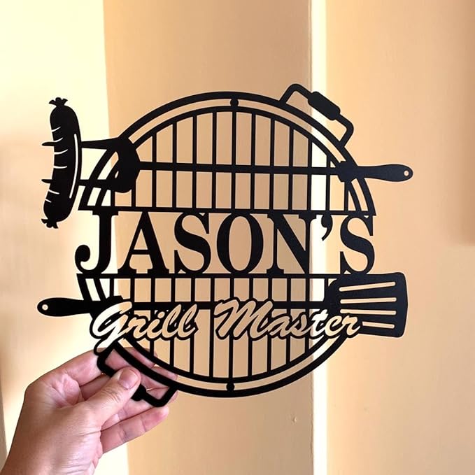 Personalized Metal Barbecue Wall Sign, Custom Barbecues Sign for Outdoor, Large BBQ, Barbecue Metal, Custom BBQ & Grill Signs, Father's Day Gift, Gift for Dad, Grandpa /5