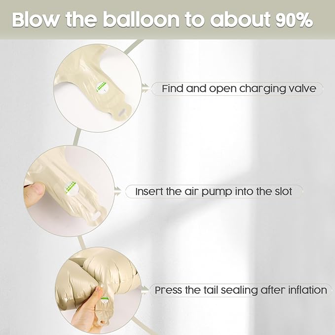 2026 Balloon - 2 Pack Cream Birthday Number Balloons, 40 Inch Large Foil Balloons for Men Women Boys Girls Cream Themed Birthday Decorations，Number 2026 Balloon
