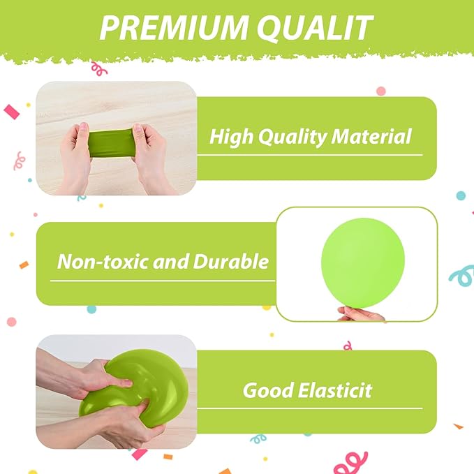 Green Brown Balloons, 50pcs Green Balloon, Dark Brown Light Lime Grassy Teal Blue Balloon for Boy Man Teen Jungle Forest Theme Game Birthday Party Baby Shower Wedding Decorations