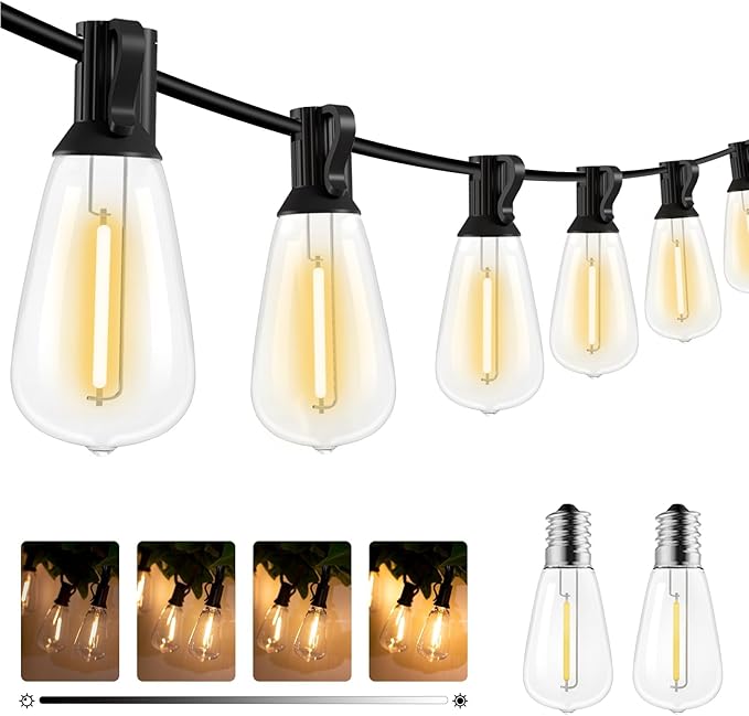 litogo 240FT Dimmable Patio Lights Waterproof, LED Outdoor String Lights with Shatterproof Edison Bulbs, Outside Hanging Light with Timer for Bistro Yard Tent Garden Camp