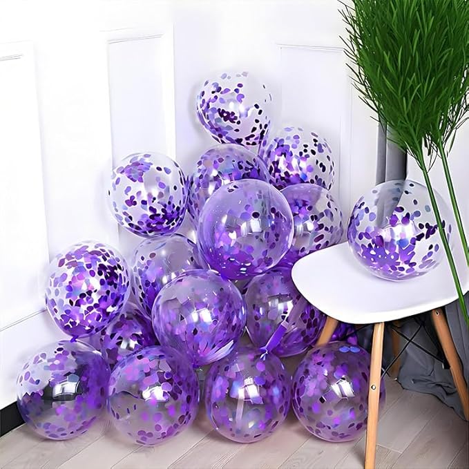 Purple Metallic Foil Confetti - 60g (2.11OZ) Shimmer Round Table Confetti for Weddings, Galas, Birthday Parties – Biodegradable Glitter Circles for Crafts, Photo Props, Luxury Event Decor